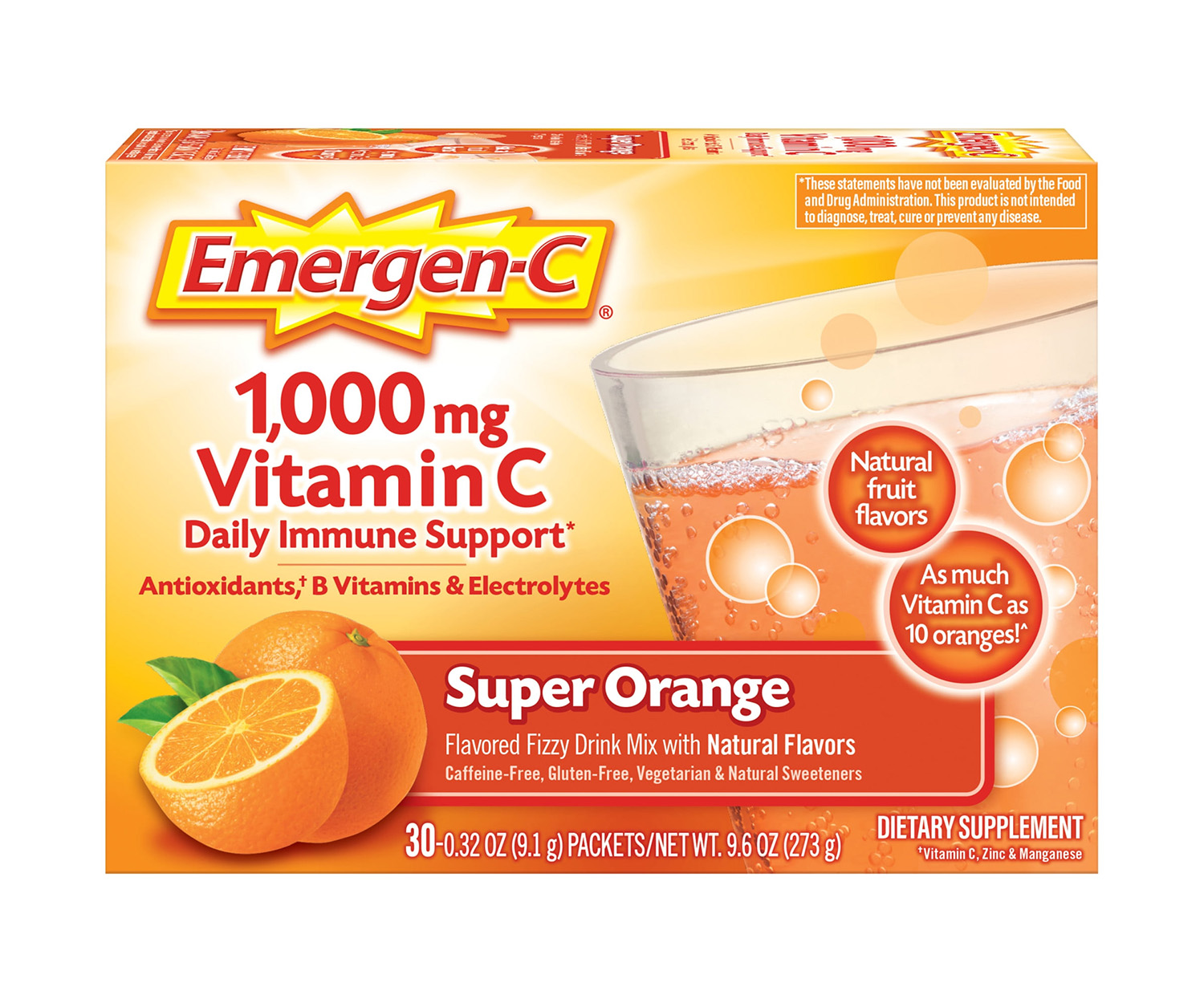Emergen-C® Super Orange, 30ct box