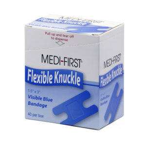 Visible Blue Flexible Knuckle Bandages, 40/bx