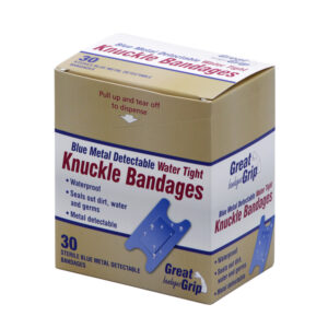 Blue Metal Detectable Water Tight Bandages Knuckle, 30/bx