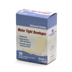 Great Grip Water Tight Assorted Hydrocolloid Sterile Pads, 10/bx
