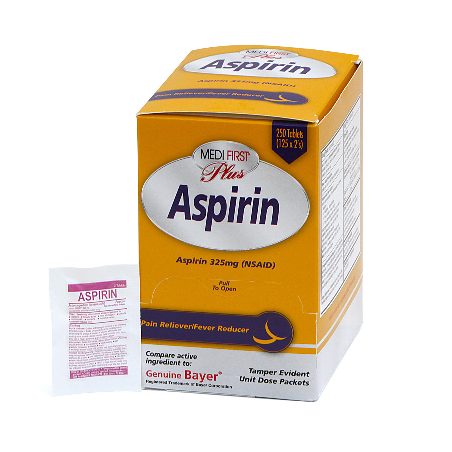 Aspirin 325mg Tabs 125x2