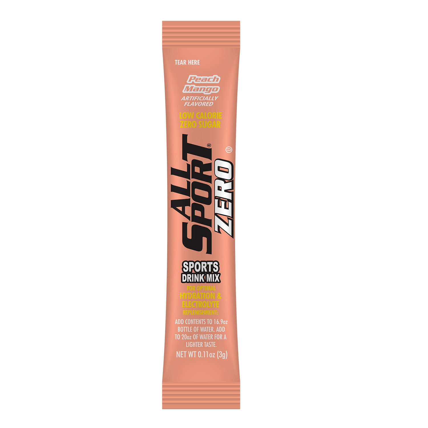 All Sport ZERO Pwd Stix Peach Mango